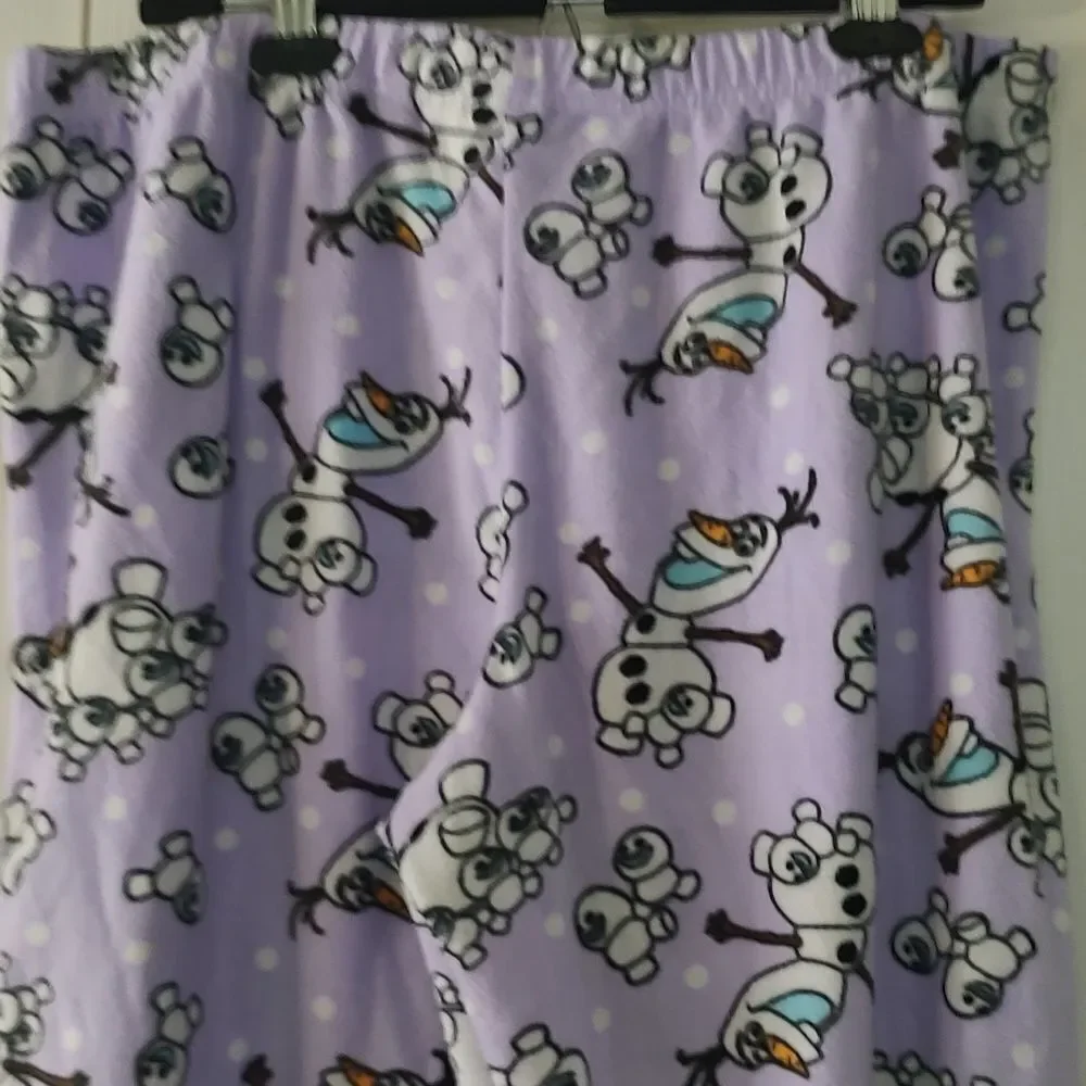 Olaf  Disney super soft fleece pj pajama bottom pants  Sz XL - Picture 5 of 6